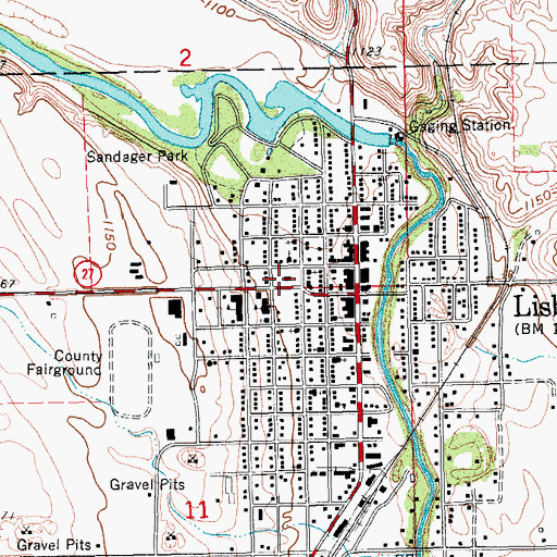 Topographic Map of Ransom County Sheriff's Office, ND