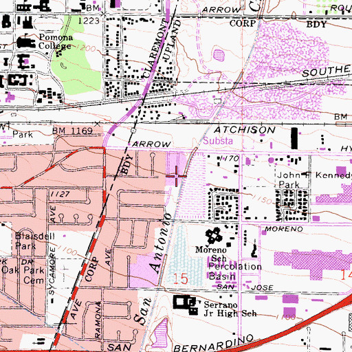 Topographic Map of San Antonio Creek Channel, CA