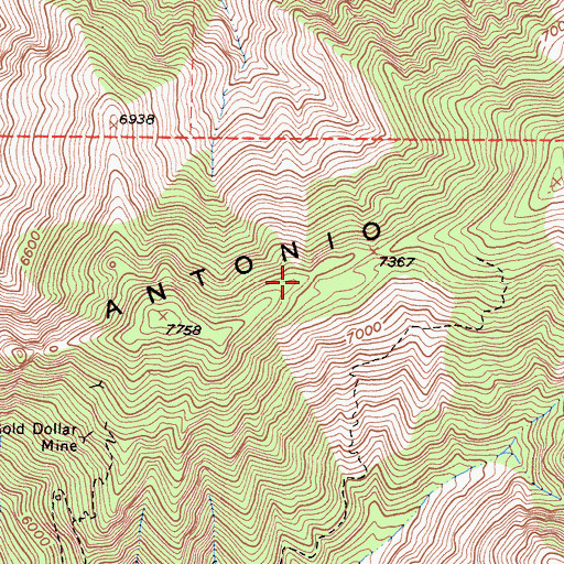 Topographic Map of San Antonio Ridge, CA