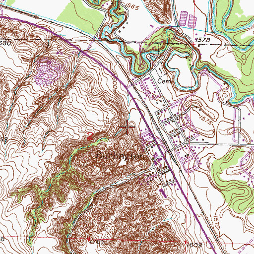 Topographic Map of Burlington City Police Department, ND