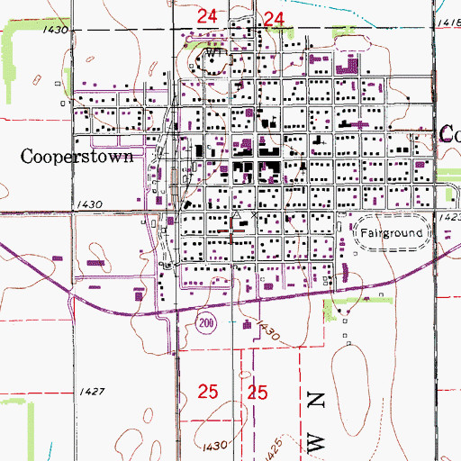 Topographic Map of Griggs County Sheriff's Office, ND