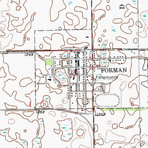 Topographic Map of Sargent County Sheriff's Office, ND