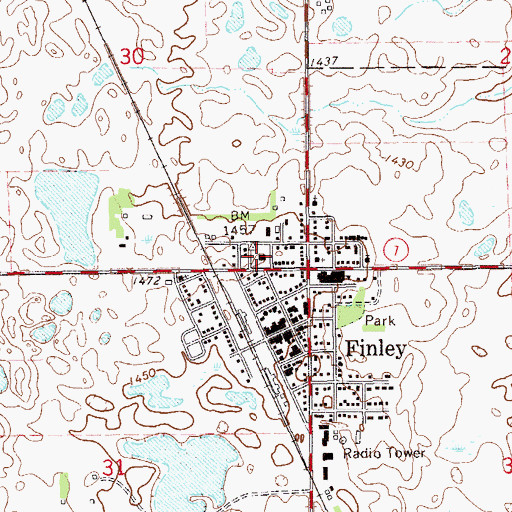 Topographic Map of Steele County Sheriff's Office, ND