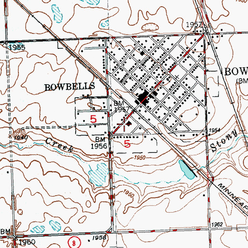 Topographic Map of Burke County Sheriff's Office, ND