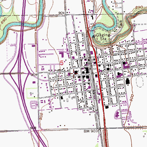 Topographic Map of Traill County Sheriff's Office, ND