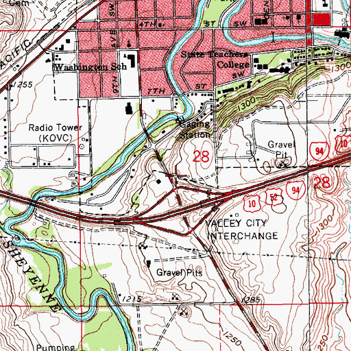 Topographic Map of Barnes County Sheriff's Office, ND