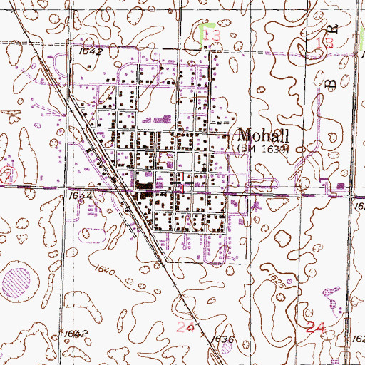 Topographic Map of Renville County Sheriff's Office, ND