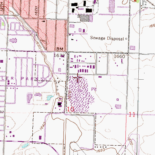 Topographic Map of Bismarck Transition Center, ND
