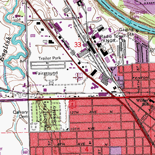 Topographic Map of Grand Forks County Jail, ND