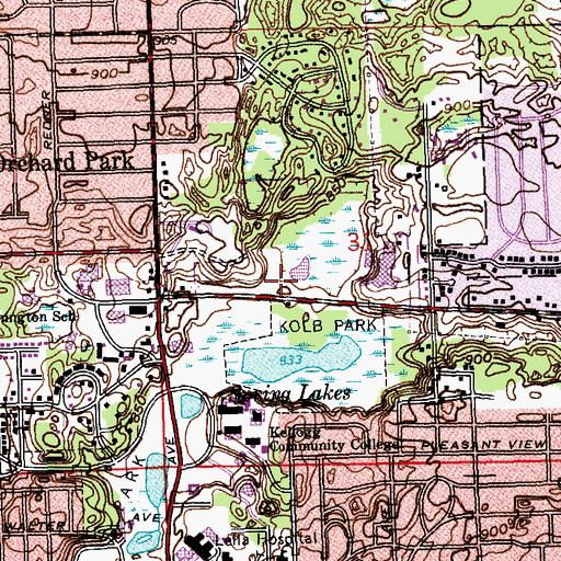 Topographic Map of Southwest Regional Rehabilitation Hospital, MI