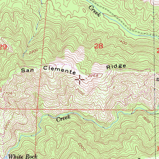 Topographic Map of San Clemente Ridge, CA