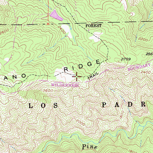 Topographic Map of San Clemente Trail, CA