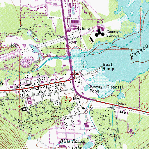 Topographic Map of Frisco Cemetery, CO
