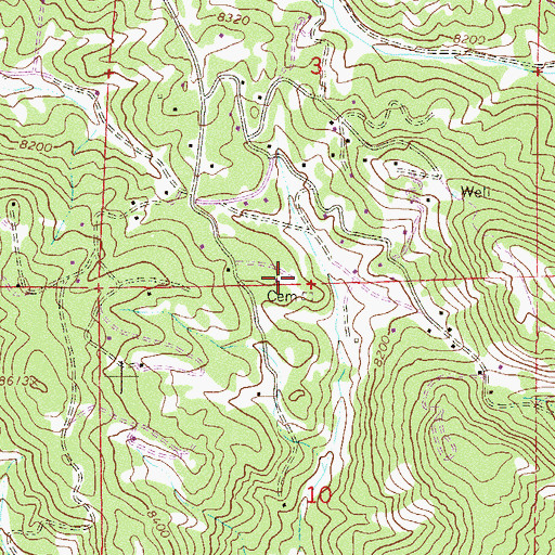 Topographic Map of Wamblee Valley Memorial Park, CO