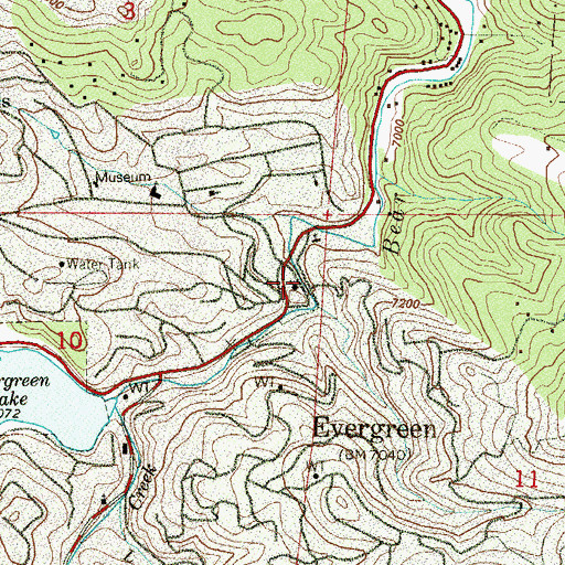 Topographic Map of Church of the Transfiguration Cemetery, CO
