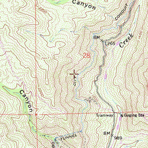 Topographic Map of San Diego City Conduit, CA