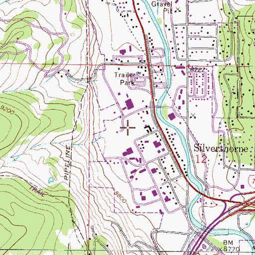 Topographic Map of Silverthorne Post Office, CO