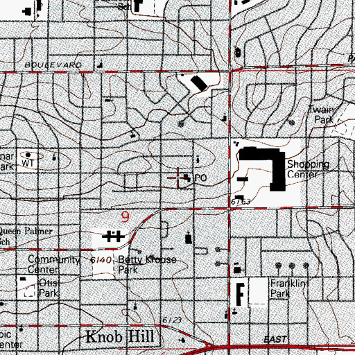 Topographic Map of Antares Post Office, CO