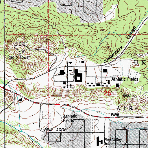 Topographic Map of United States Air Force Academy Post Office, CO