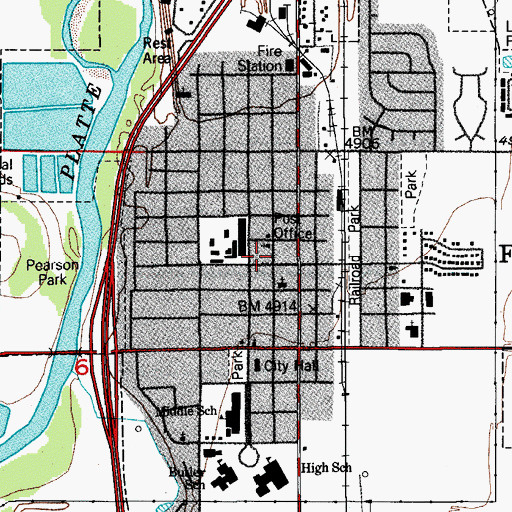 Topographic Map of Fort Lupton Post Office, CO