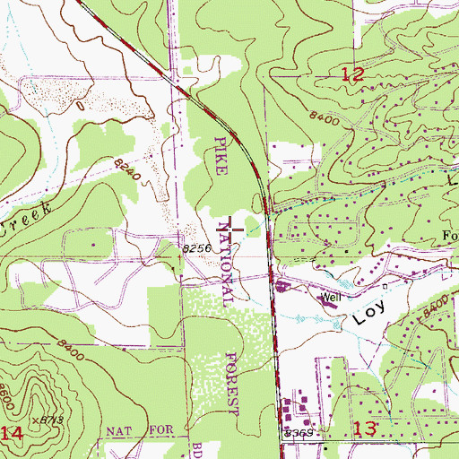Topographic Map of Tamarac Post Office, CO