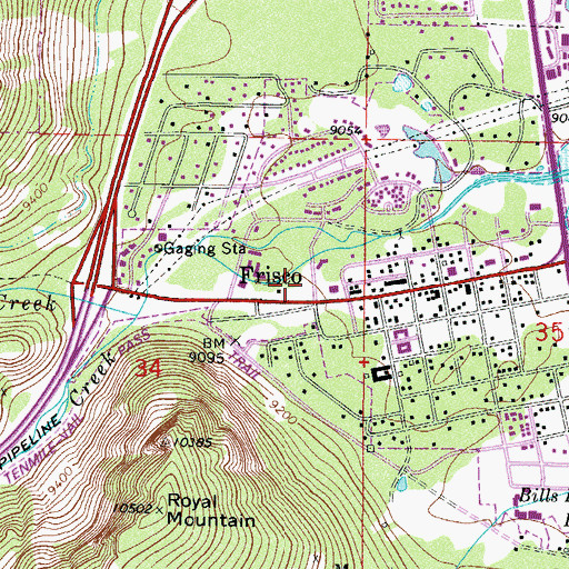 Topographic Map of Frisco Post Office, CO