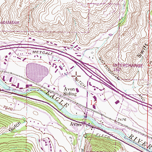 Topographic Map of Avon Post Office, CO