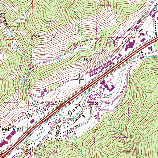 Topographic Map of Vail Post Office, CO