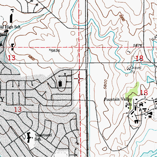 Topographic Map of Security Post Office, CO