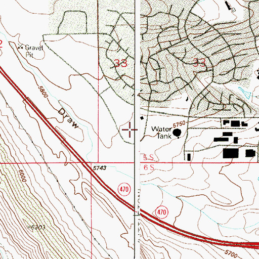 Topographic Map of Ken Caryl Ranch Post Office, CO