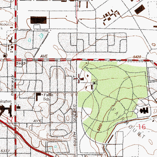 Topographic Map of Fairmount Mortuary, CO
