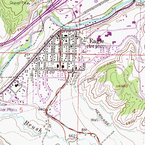 Topographic Map of Sunset View Cemetery, CO
