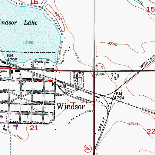 Topographic Map of Lakeview Cemetery, CO