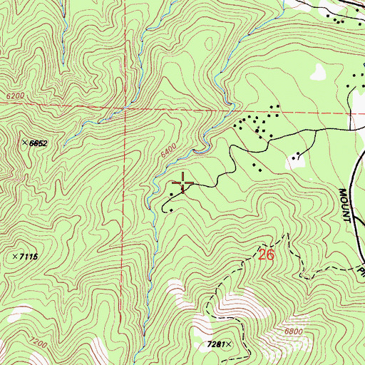 Topographic Map of San Emigdio Girl Scout Camp, CA