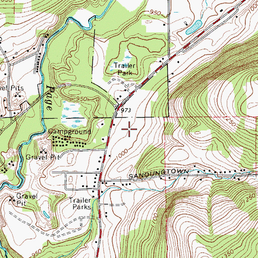 Topographic Map of Port Crane Fire Company Station 1, NY