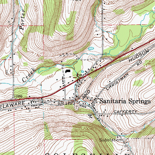 Topographic Map of Sanitaria Springs Fire Company, NY