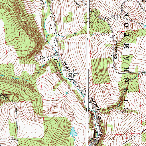 Topographic Map of Town Binghamton Fire Department Station 2, NY