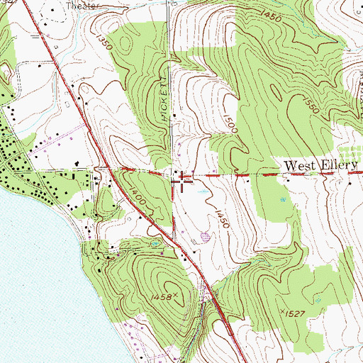 Topographic Map of Maple Springs Fire Company, NY