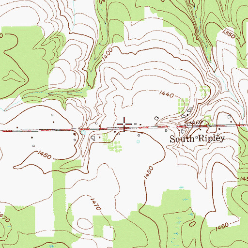 Topographic Map of Ripley Fire District Station 2, NY