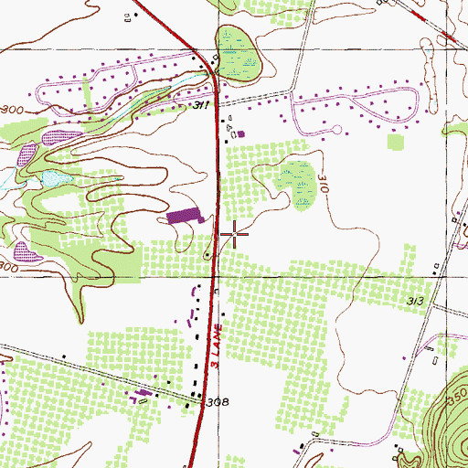 Topographic Map of Niverville Volunteer Fire Department Station 2, NY