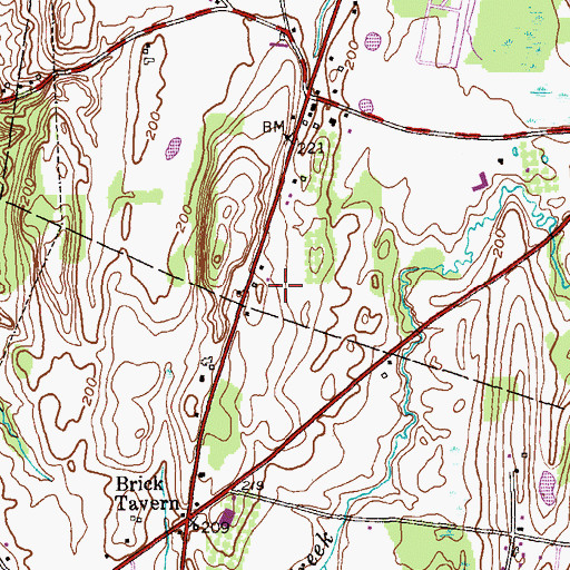 Topographic Map of West Ghent Volunteer Fire Company, NY
