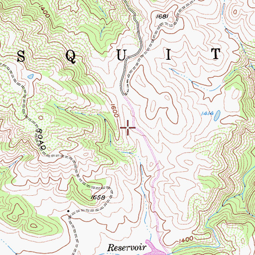 Topographic Map of San Francisquito, CA