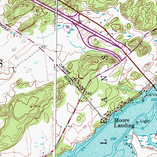 Topographic Map of Wellesley Island Volunteer Fire Department Thousand Island Park, NY