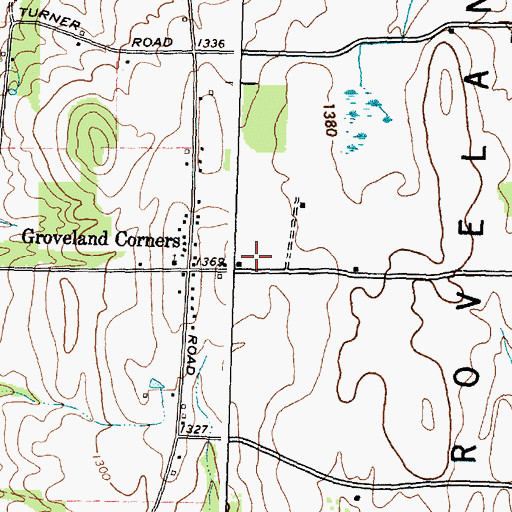 Topographic Map of Groveland Fire Department Station 2, NY