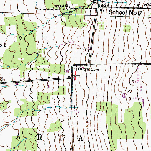 Topographic Map of Sparta Center Volunteer Fire Company, NY