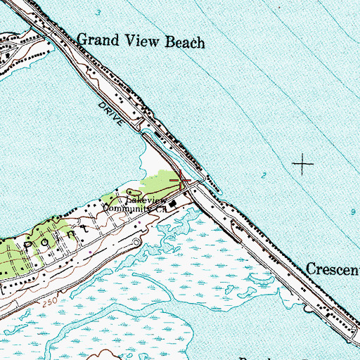 Topographic Map of Lake Shore Volunteer Fire Department Station 3, NY