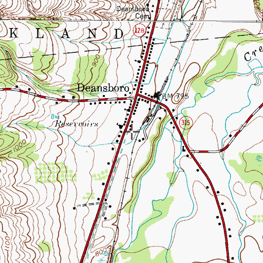 Topographic Map of Deansboro Fire Department Barton Hose Company, NY