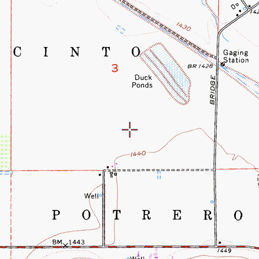 Topographic Map of San Jacinto Nuevo Y Potrero, CA