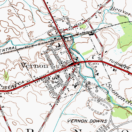 Topographic Map of Volunteer Fire Company of Vernon, NY