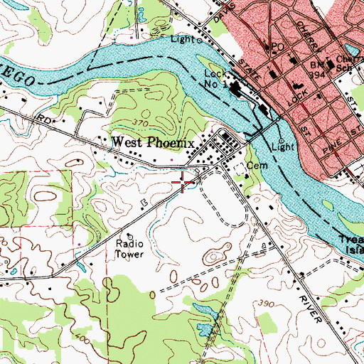Topographic Map of Enterprise Fire Company 1 Station 3, NY